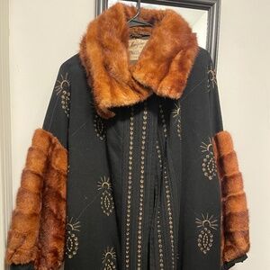Vintage mink accent coat